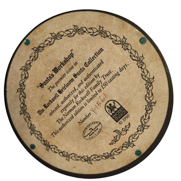 Rockwell Heirloom Santa's Workshop by Rhodes Studios Retired 1990 No Box - Picture 11 of 11